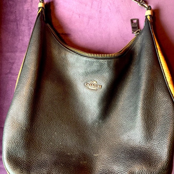 Coach Handbags - Authentic Coach Snakeskin detailed black handbag